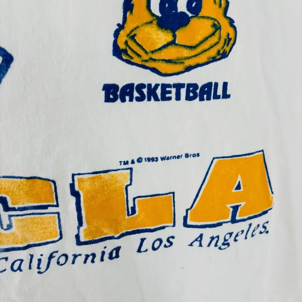 Vintage UCLA Bruins Basketball T-Shirt Size Large Men’s 90’s Single Stitch NCAA